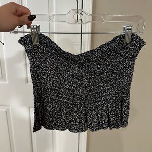 Ruffled bottom tube top